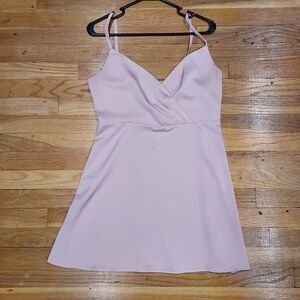 Blush Pink V-Neck Dress (M)